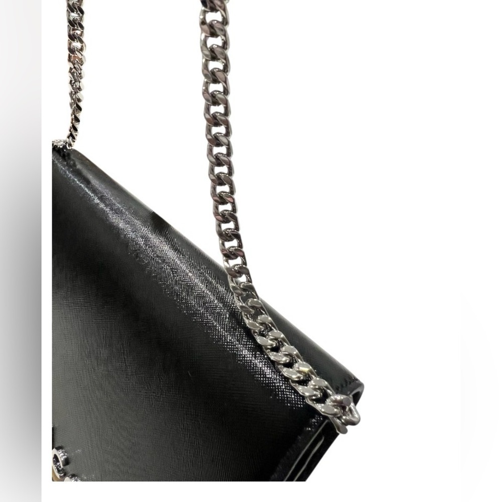 Marc Jacobs Black Leather Crossbody with Silver Chain - Picture 4 of 5